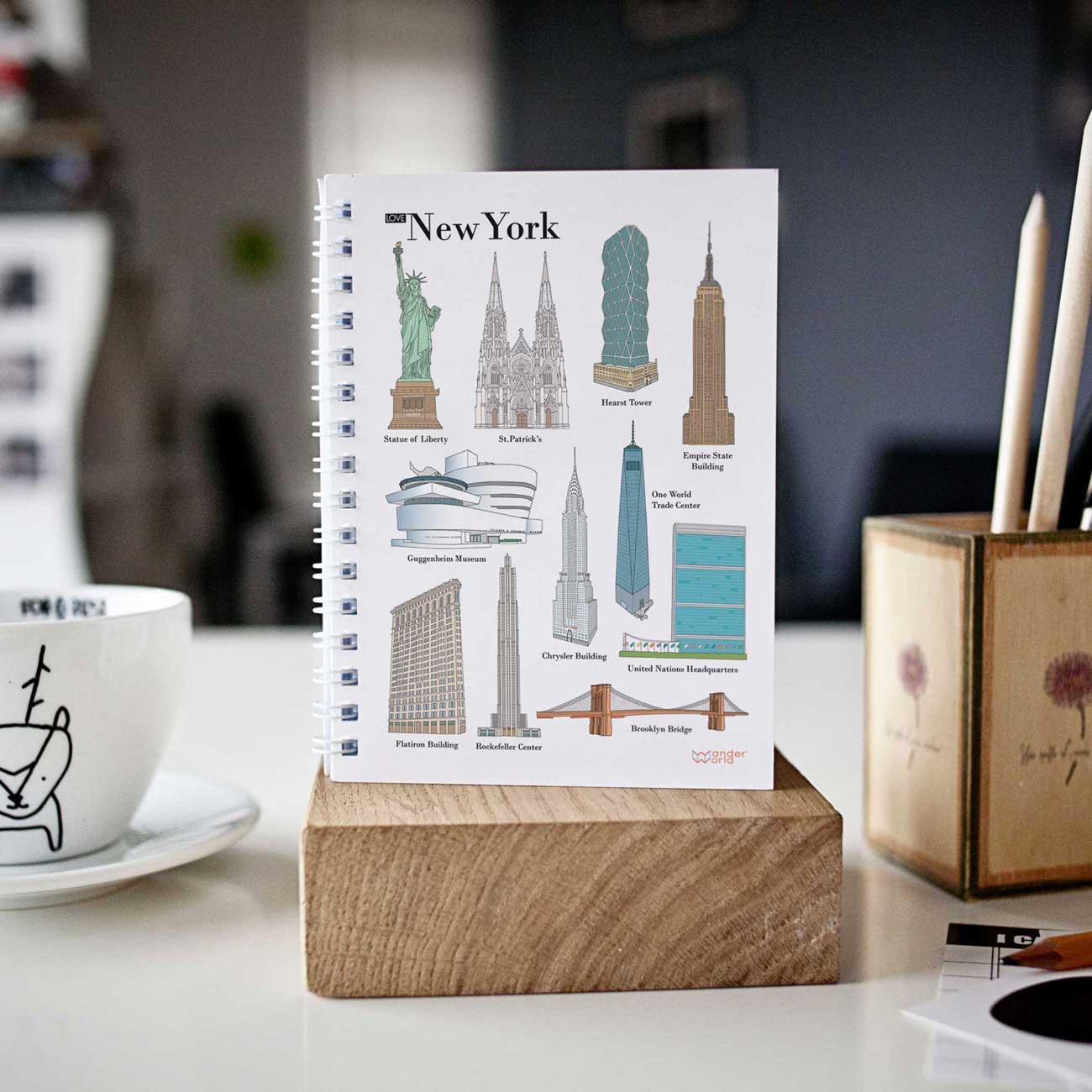 cahier à spirale original New York monuments cover