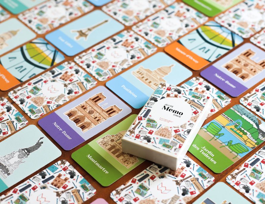 Jeu de cartes mémory Paris