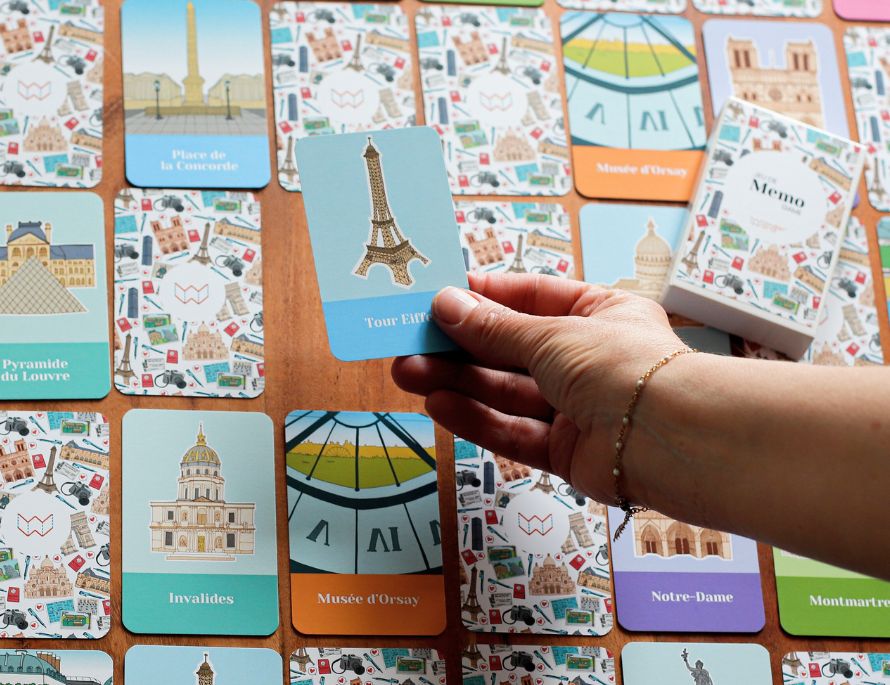 Jeu de mémory Paris avec la tour Eiffel