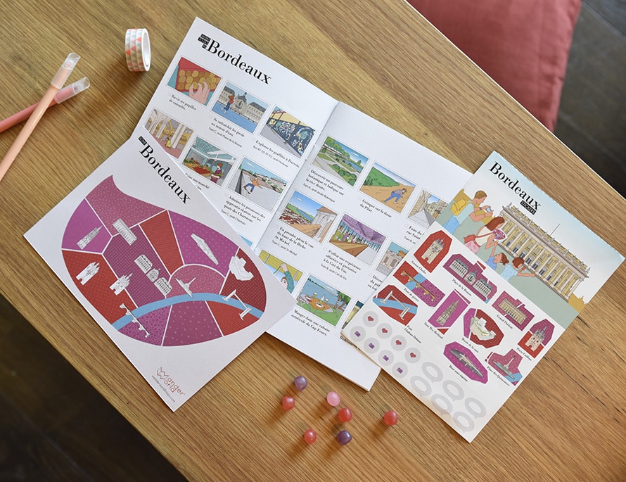 Burgundy children's travel diary