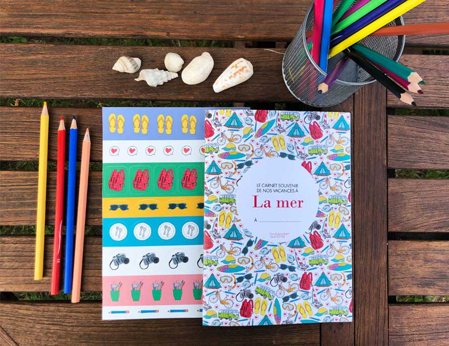 Couverture du carnet de voyage à la mer WanderWorld