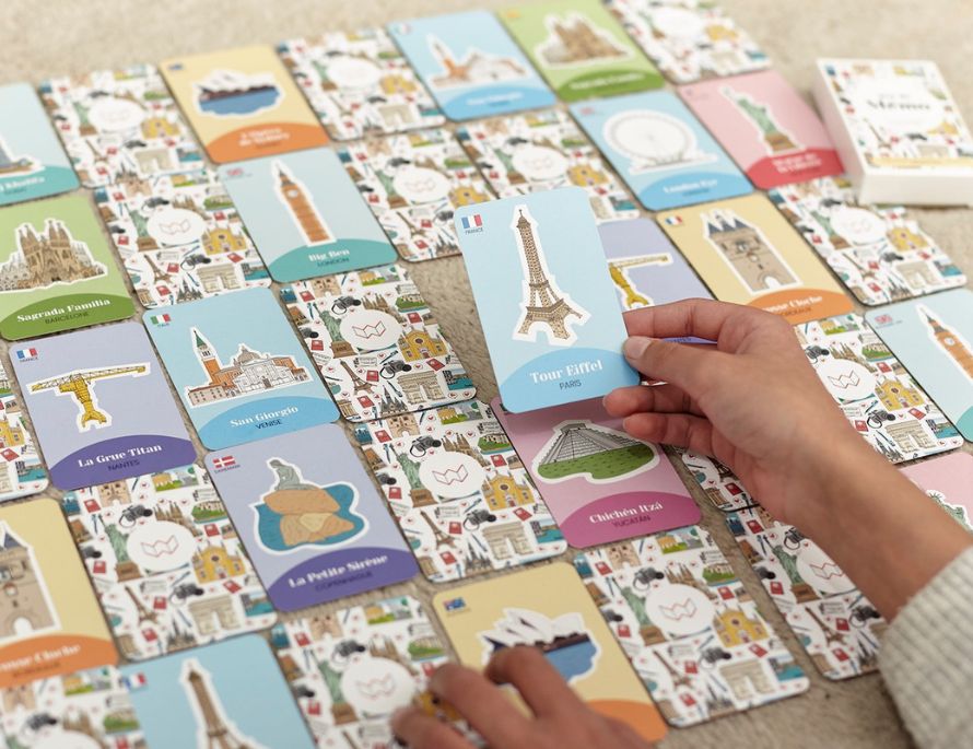 Jeu de mémo carte des monuments du monde