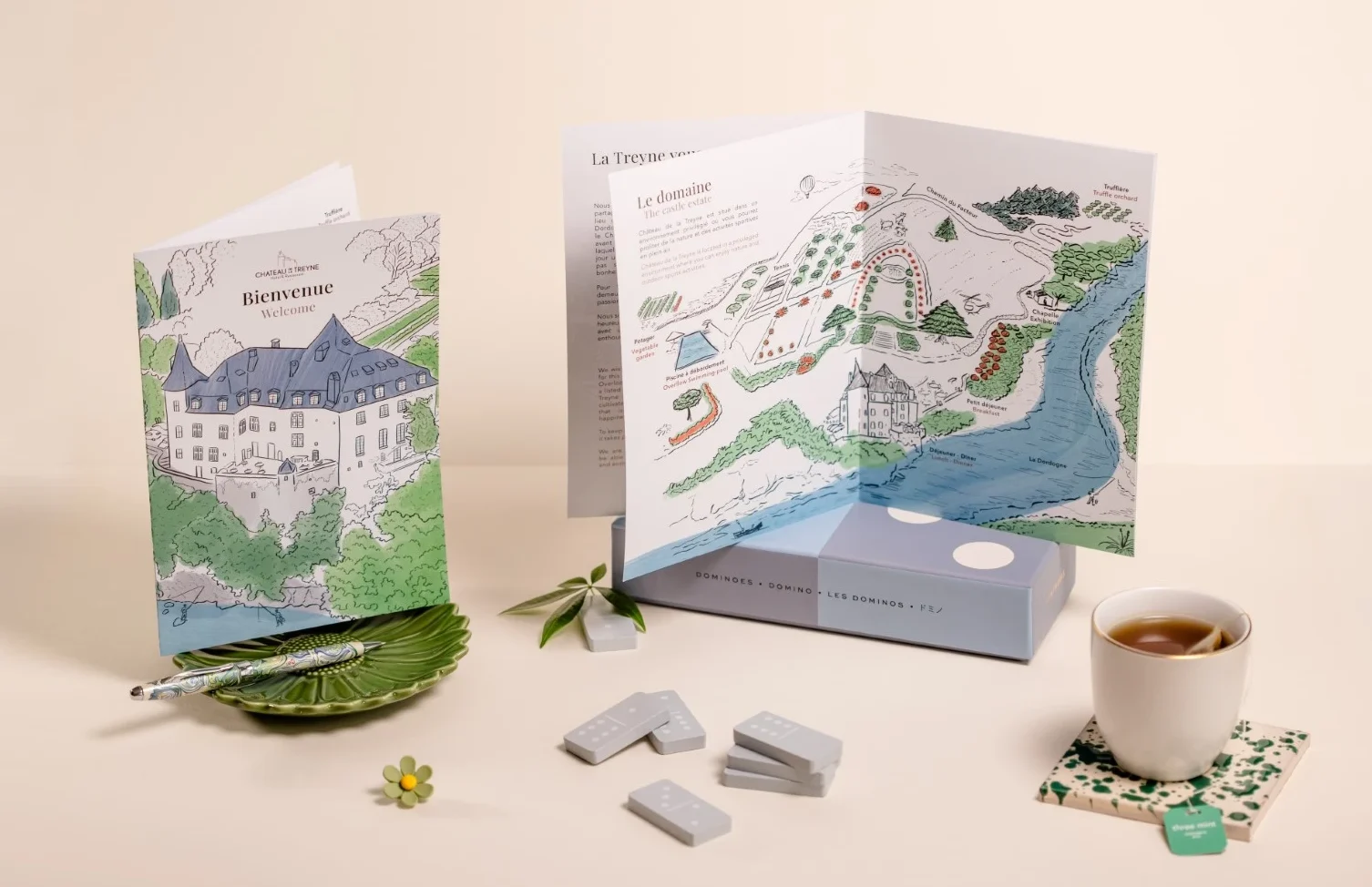 Carnet réalisé sur mesure pour le Château de la Treyne Relais&Châteaux
